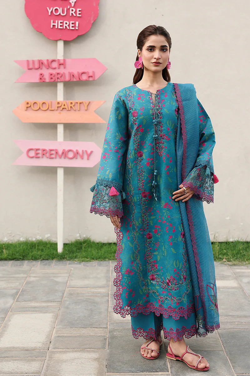 Premium Embroidered Tina 3PC Unstitched Lawn By Rang Rasiya