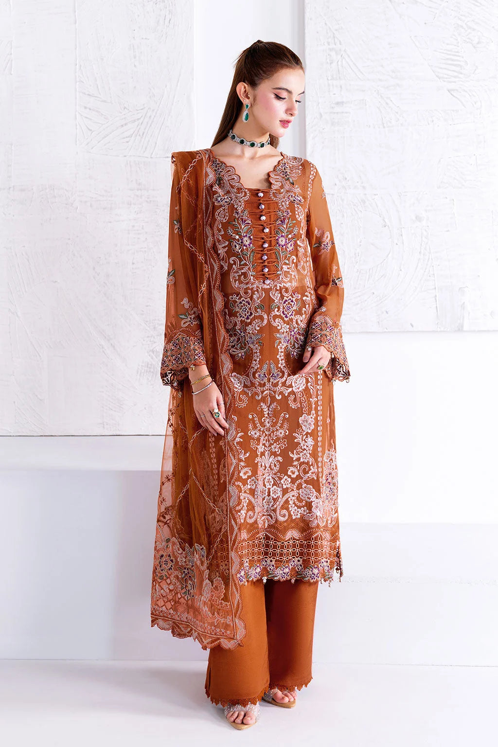 Luxury Embroidered Ramsha Arzoo 3PC Unstitched Lawn U-208