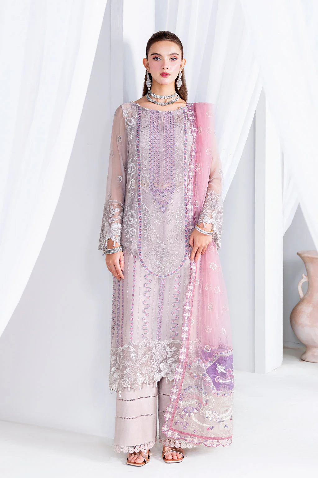 Luxury Embroidered Ramsha Arzoo 3PC Unstitched Lawn U-209