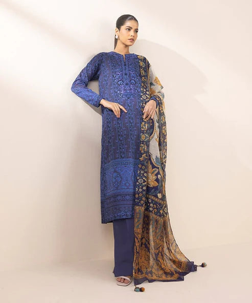 Sapphire Embroidered 3PC | U3PEDY25V115