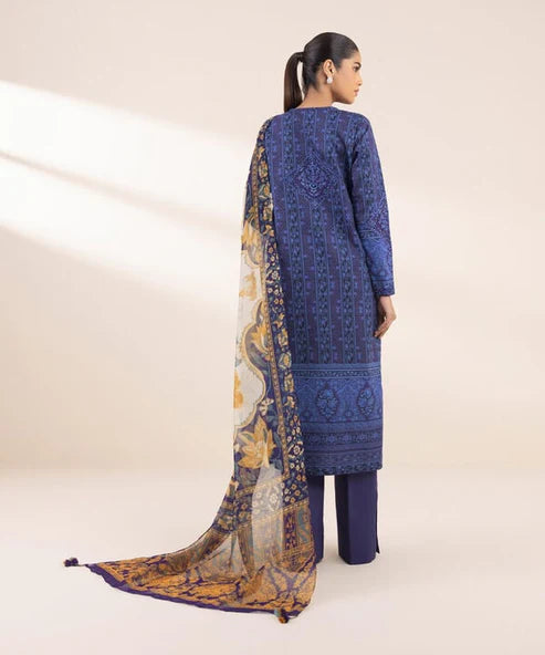 Sapphire Embroidered 3PC | U3PEDY25V115