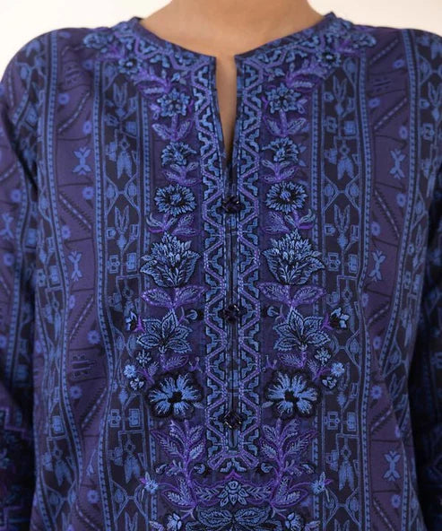 Sapphire Embroidered 3PC | U3PEDY25V115