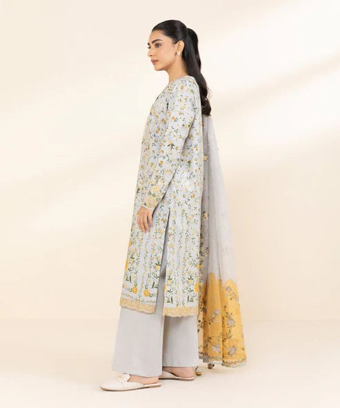 Sapphire Embroidered 3PC | U3PESG25V111