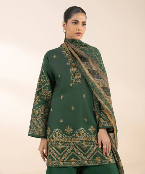 Sapphire Embroidered 3PC | U3PESG25V121