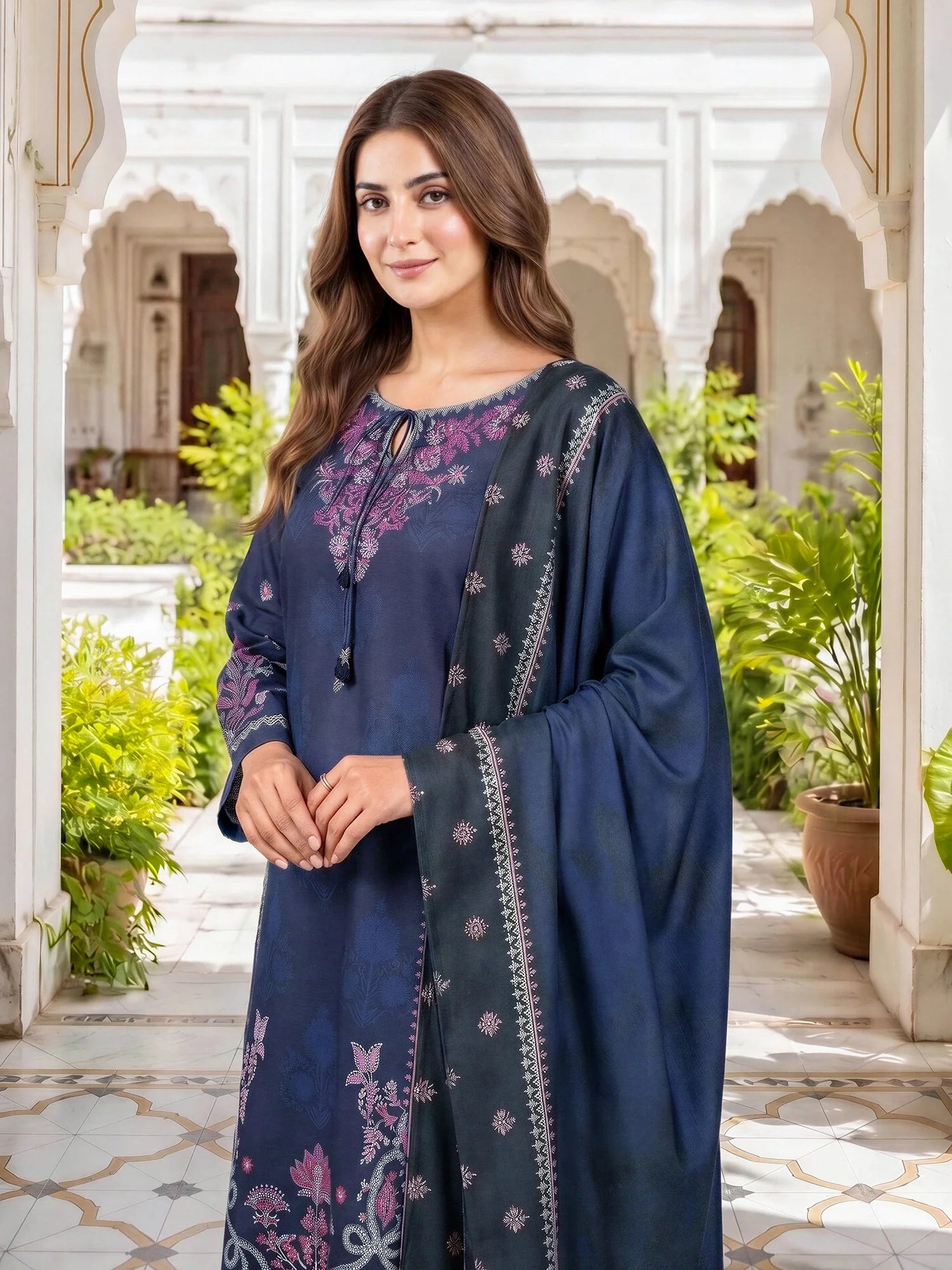 Limelight Unstitched 3PC Khaddar  (U4413SU-3PC-168)