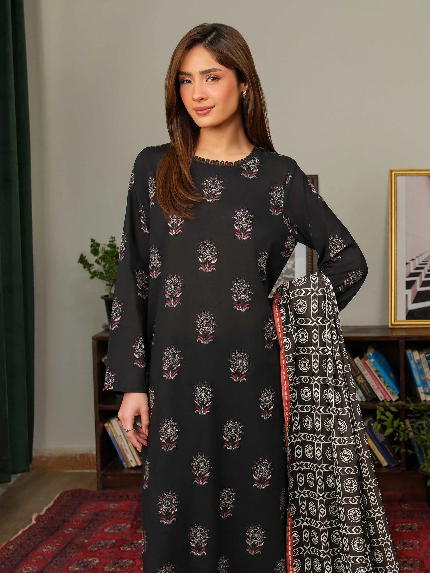 Limelight Unstitched 2PC Khadddar Shirt & Wool Shawl  (U4477SD-2PC-034)