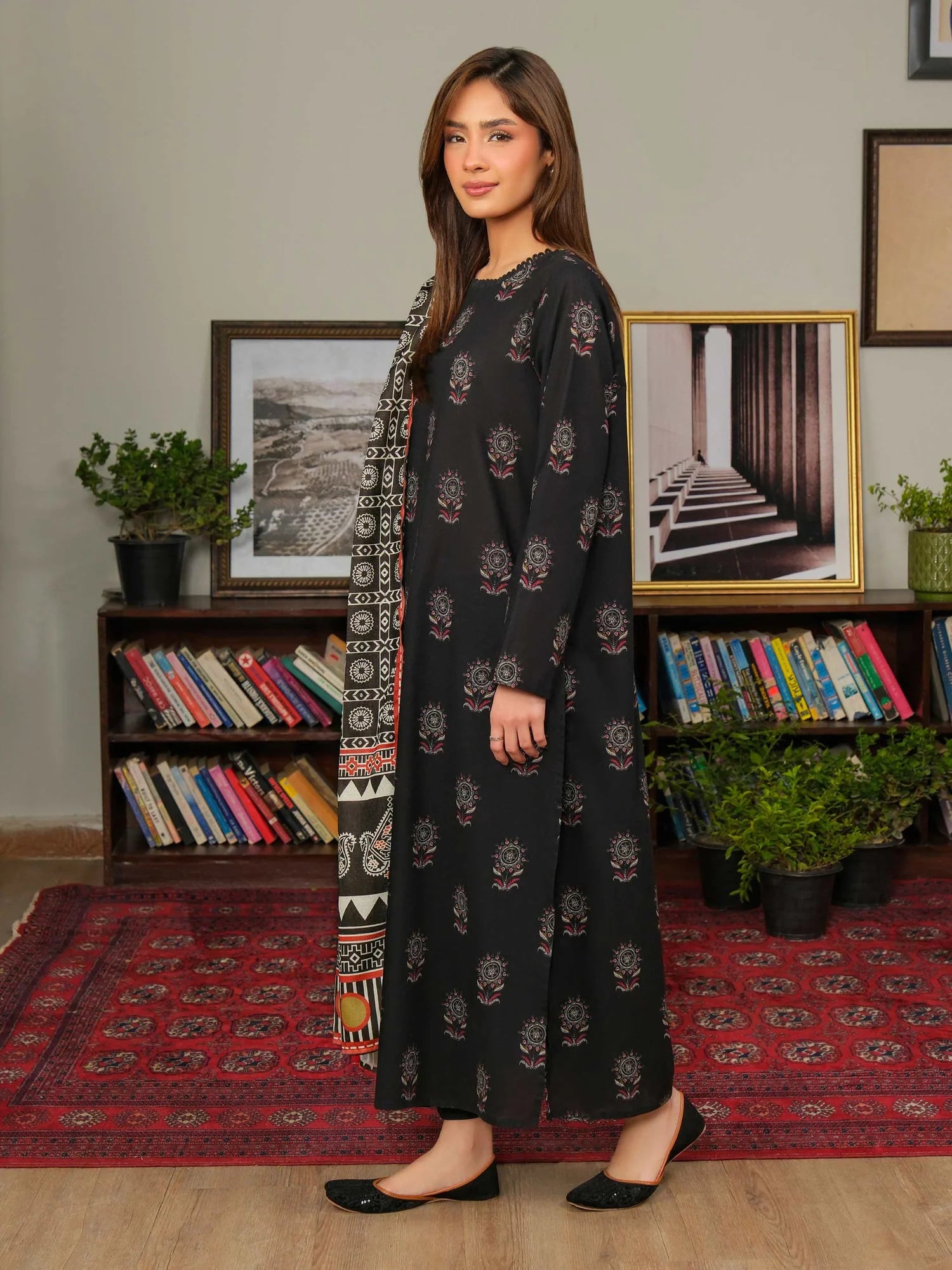 Limelight Unstitched 2PC Khadddar Shirt & Wool Shawl  (U4477SD-2PC-034)