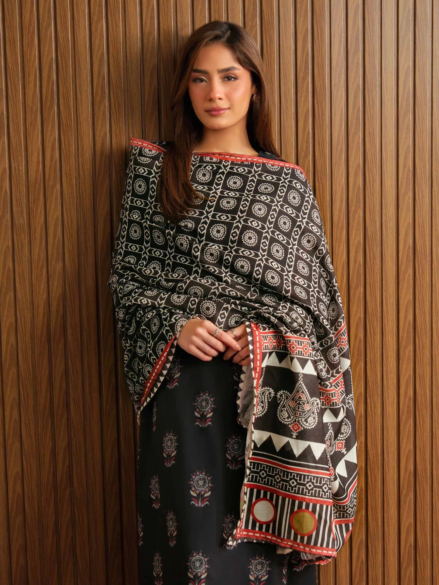 Limelight Unstitched 2PC Khadddar Shirt & Wool Shawl  (U4477SD-2PC-034)