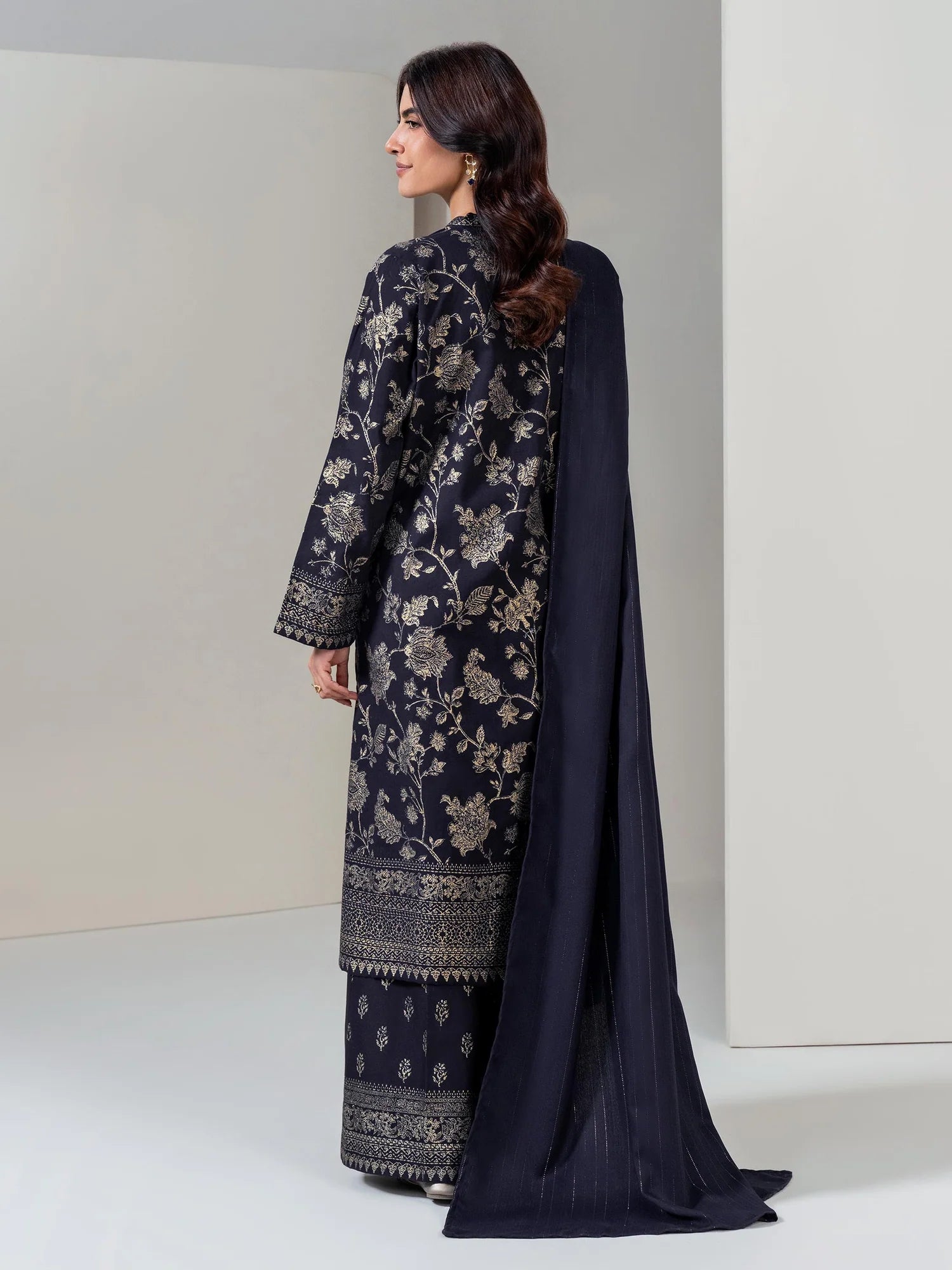 Limelight Unstitched 3PC Slub Khaddar Paste (U4595SU-3PC-143)