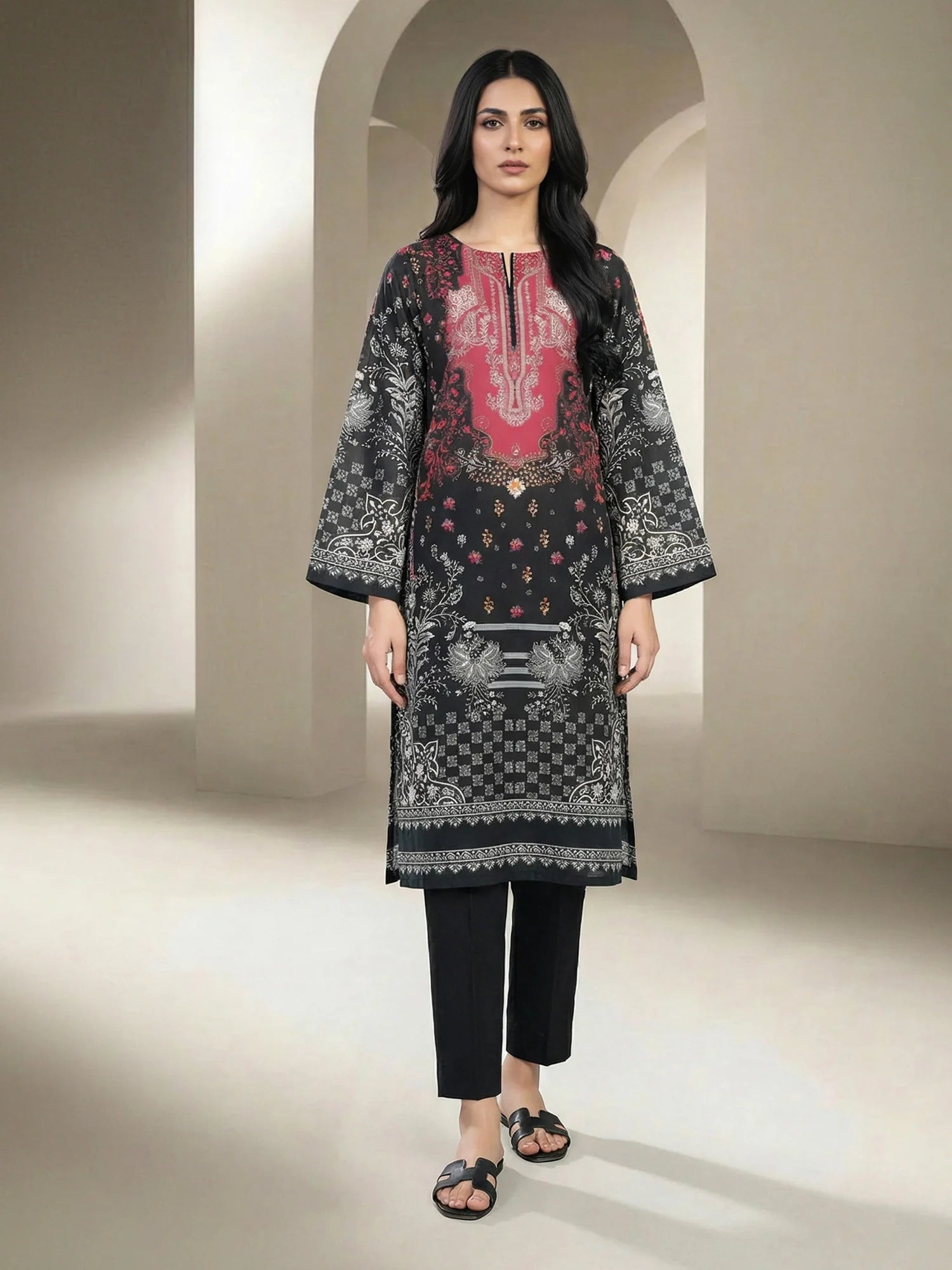 Limelight Unstitched 1 PC Lawn Shirt  -U4730SH-SSH-034