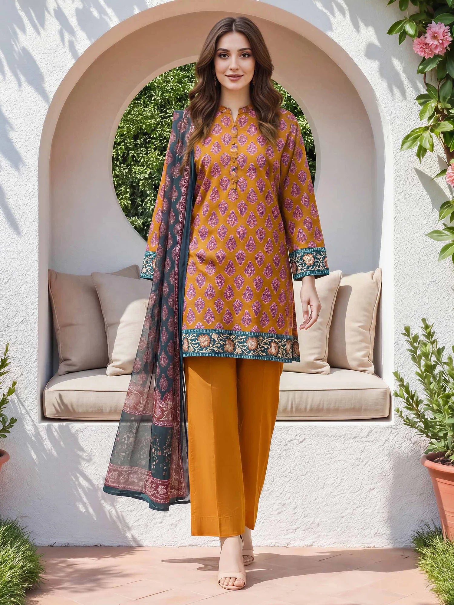 Limelight Unstitched 3PC Suit - U4925SU-3PC-425