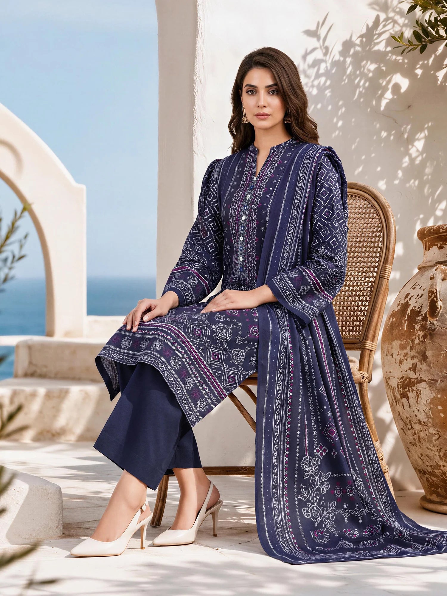 Limelight Unstitched 3PC Viscose Cotton Khaddar (U5413SU-3PC-143)