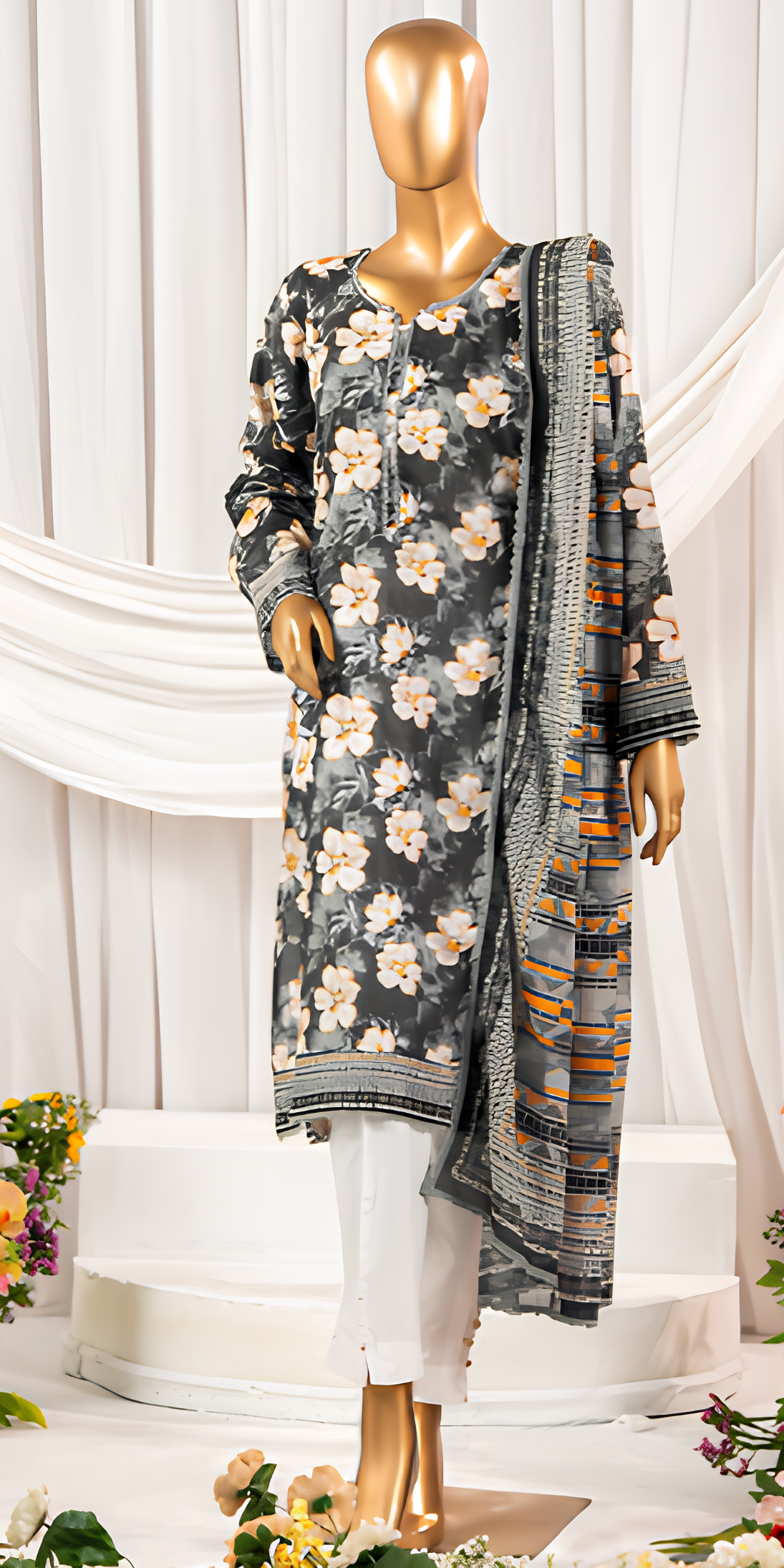 Mehak 3PC Essential Lawn Vol-7| MEH-R-26827
