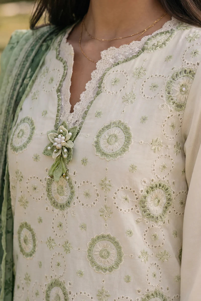 ZELLBURY | ChikanKari 3PC Embroidered Shirt Shalwar Dupatta