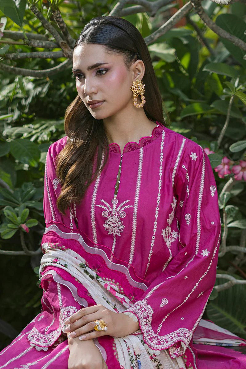 ZELLBURY | ChikanKari 3PC Embroidered Shirt Shalwar Dupatta