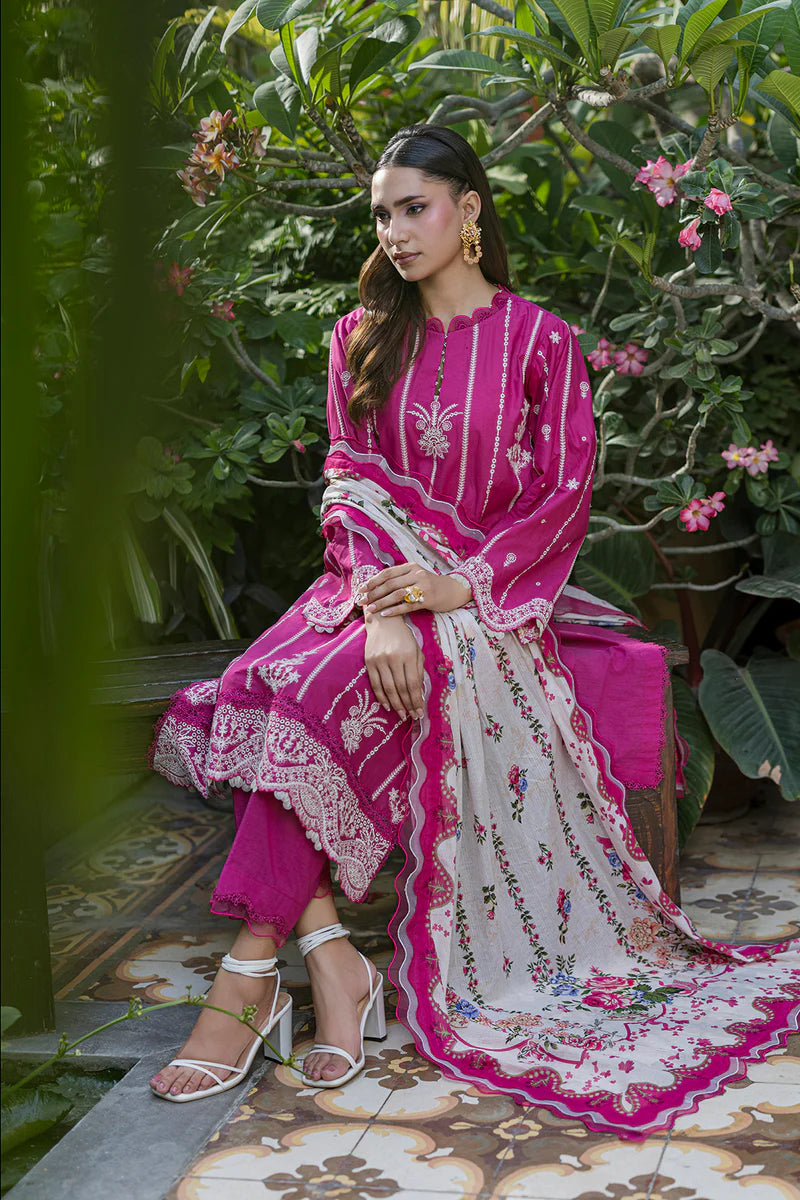 ZELLBURY | ChikanKari 3PC Embroidered Shirt Shalwar Dupatta