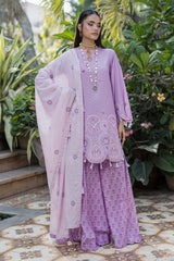 ZELLBURY ChikanKari Embroidered Shirt Shalwar Dupatta 3PC 4052