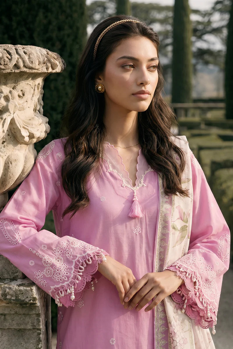 ZELLBURY | ChikanKari 3PC Embroidered Shirt Shalwar Dupatta