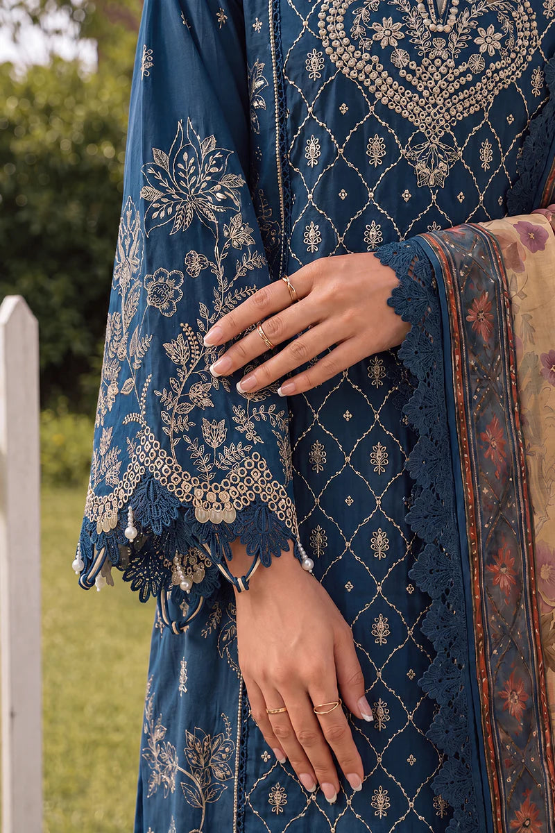 ZELLBURY | ChikanKari 3PC Embroidered Shirt Shalwar Dupatta