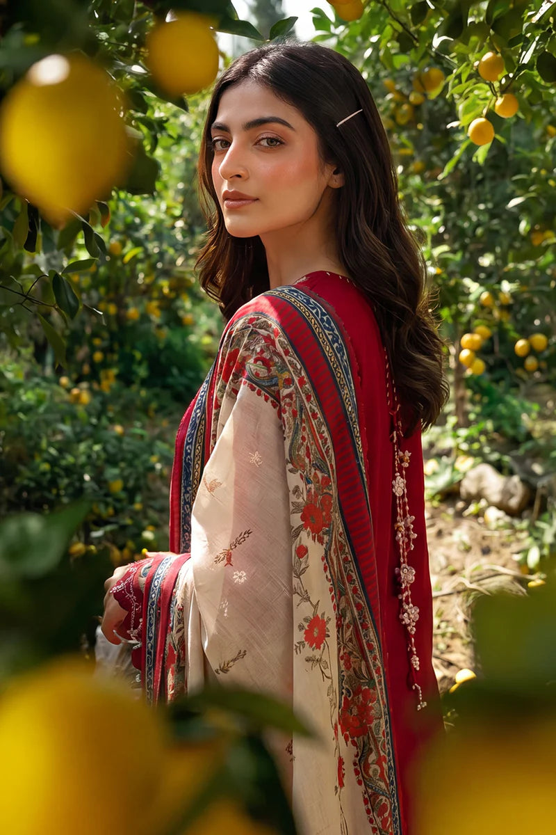 ZELLBURY | ChikanKari 3PC Embroidered Shirt Shalwar Dupatta