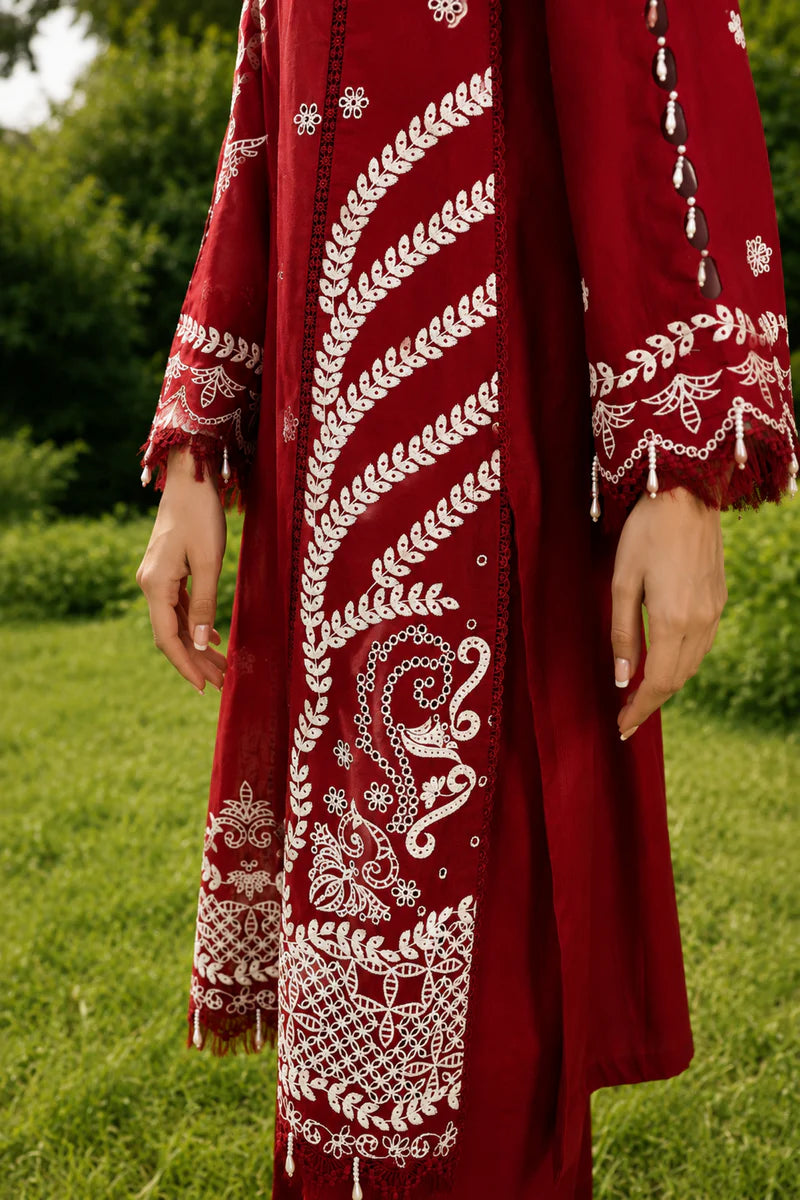 ZELLBURY | ChikanKari 3PC Embroidered Shirt Shalwar Dupatta