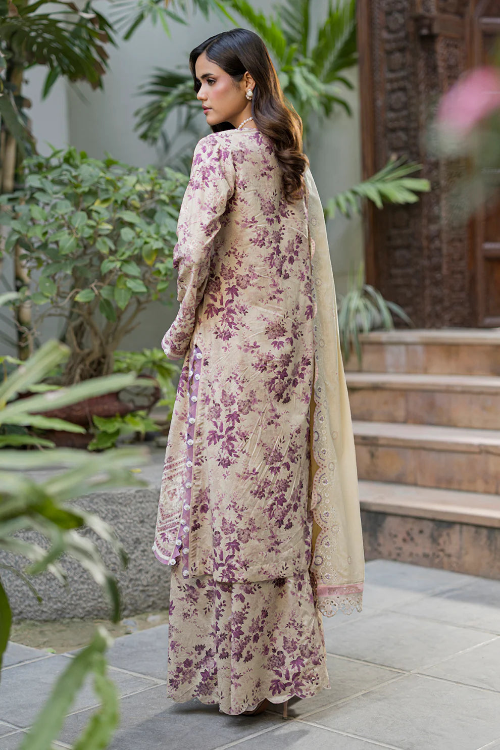 ZELLBURY ChikanKari Embroidered Shirt Shalwar Dupatta 3PC 4064
