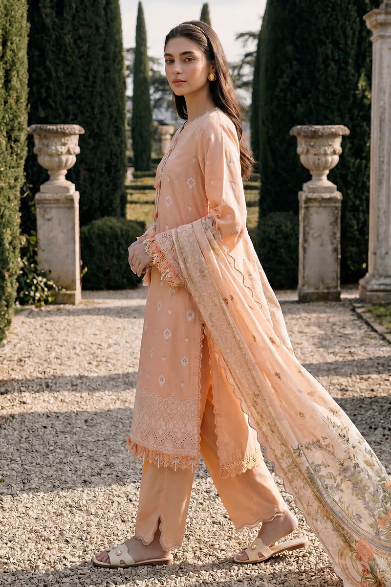 ZELLBURY | ChikanKari 3PC Embroidered Shirt Shalwar Dupatta