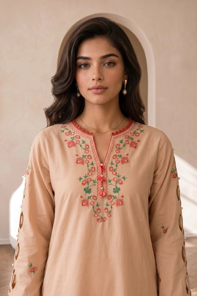 ZELLBURY | Embroidered Cotton 2PC Shirt Shalwar 0019