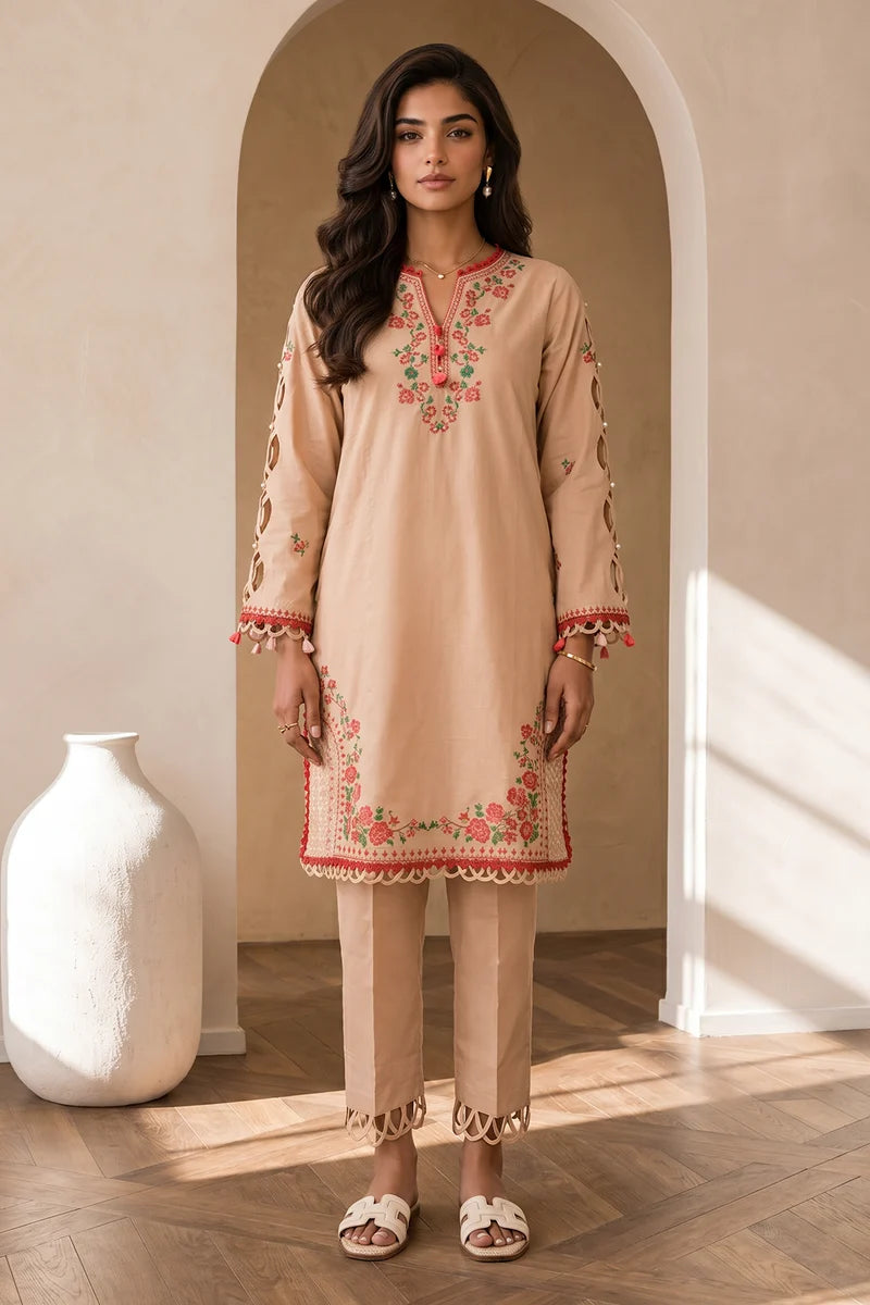 ZELLBURY | Embroidered Cotton 2PC Shirt Shalwar 0019