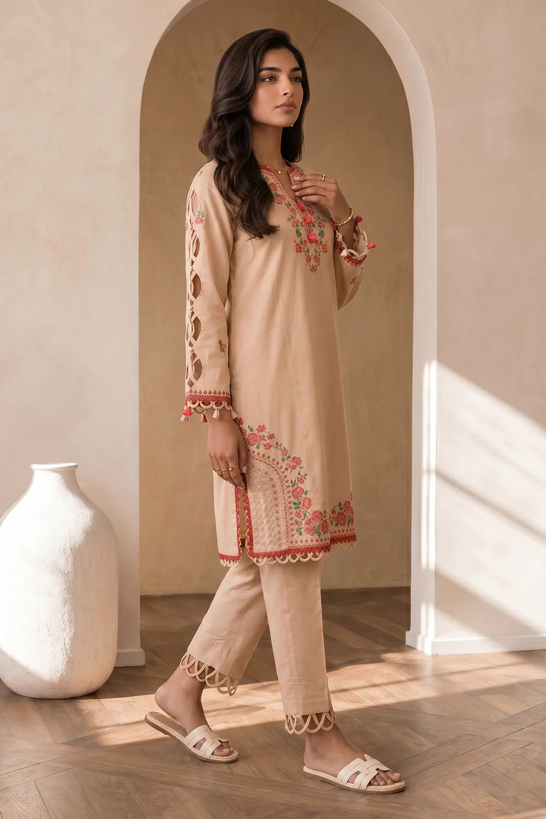 ZELLBURY | Embroidered Cotton 2PC Shirt Shalwar 0019