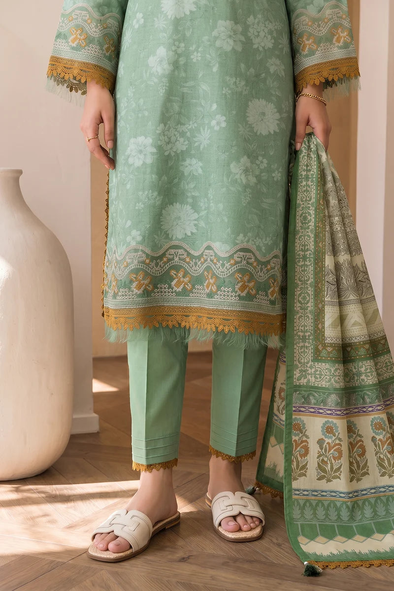 ZELLBURY | Embroidered Cotton 3PC 0053