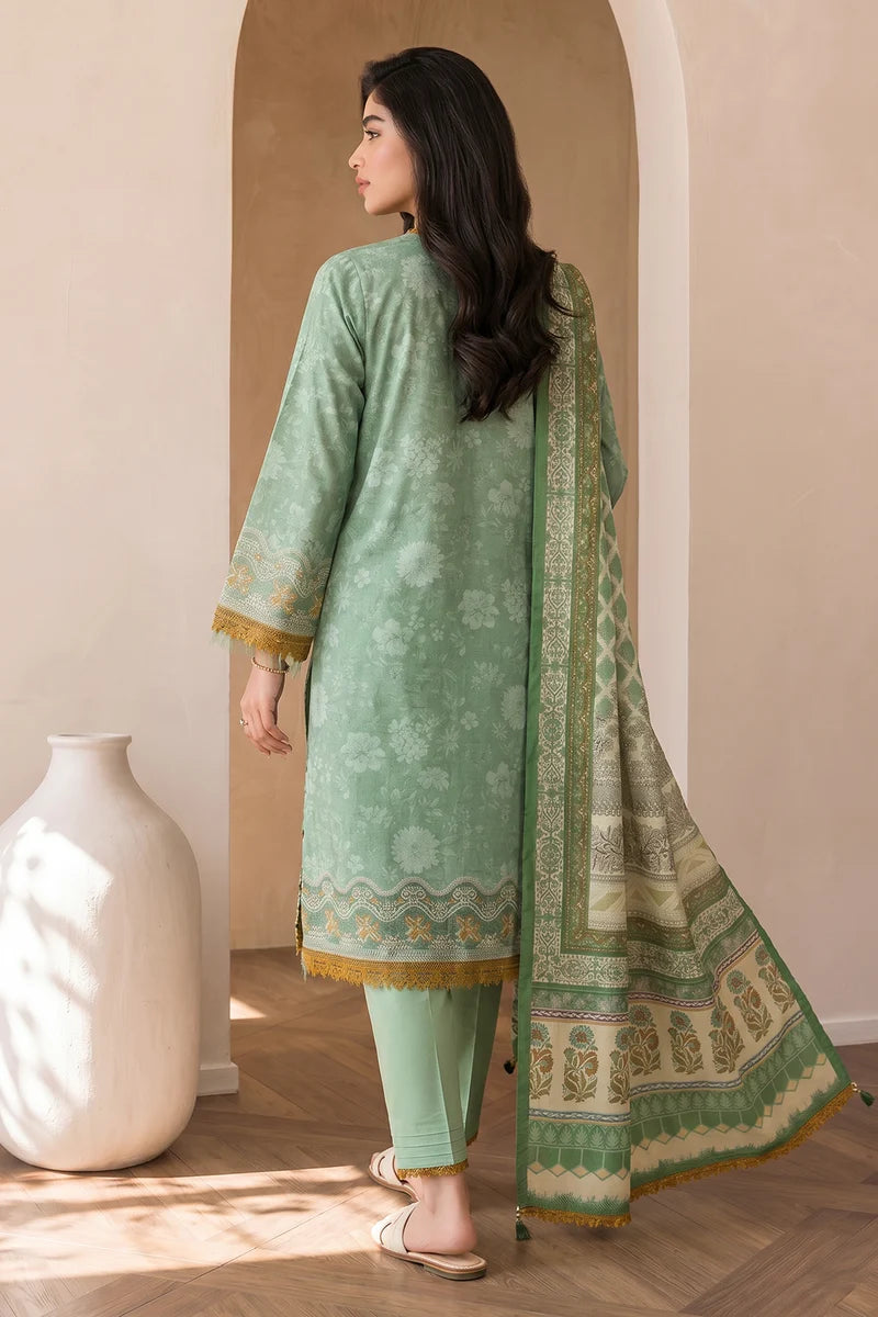 ZELLBURY | Embroidered Cotton 3PC 0053