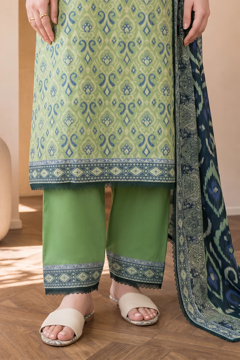 ZELLBURY | Printed Cotton 2PC Shirt Dupatta 0001
