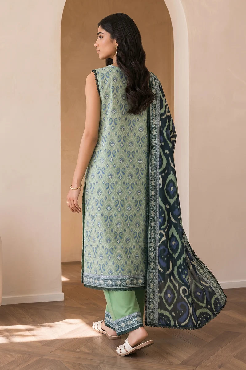ZELLBURY | Printed Cotton 2PC Shirt Dupatta 0001