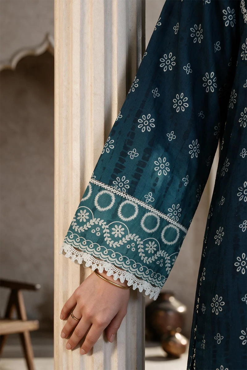 ZELLBURY | Printed Cotton 2PC Shirt Dupatta 0002