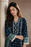 ZELLBURY | Printed Cotton 2PC Shirt Dupatta 0002