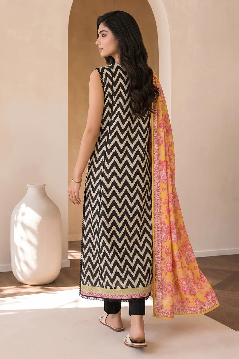 ZELLBURY | Printed Cotton 2PC Shirt Dupatta 0004