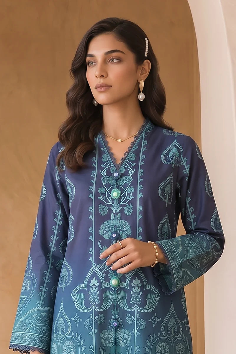 ZELLBURY | Printed Cotton 2PC Shirt Shalwar 0006