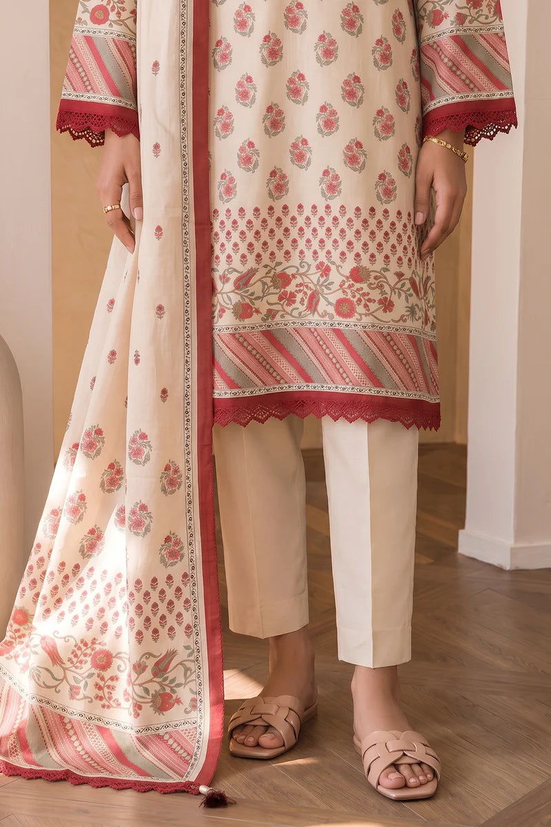 ZELLBURY | Printed Cotton 2PC Shirt Dupatta 0007
