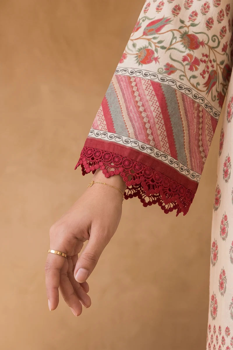 ZELLBURY | Printed Cotton 2PC Shirt Dupatta 0007