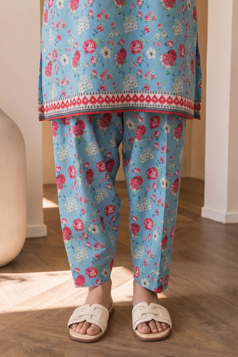 ZELLBURY | Printed Cotton 2PC Shirt Shalwar 0012