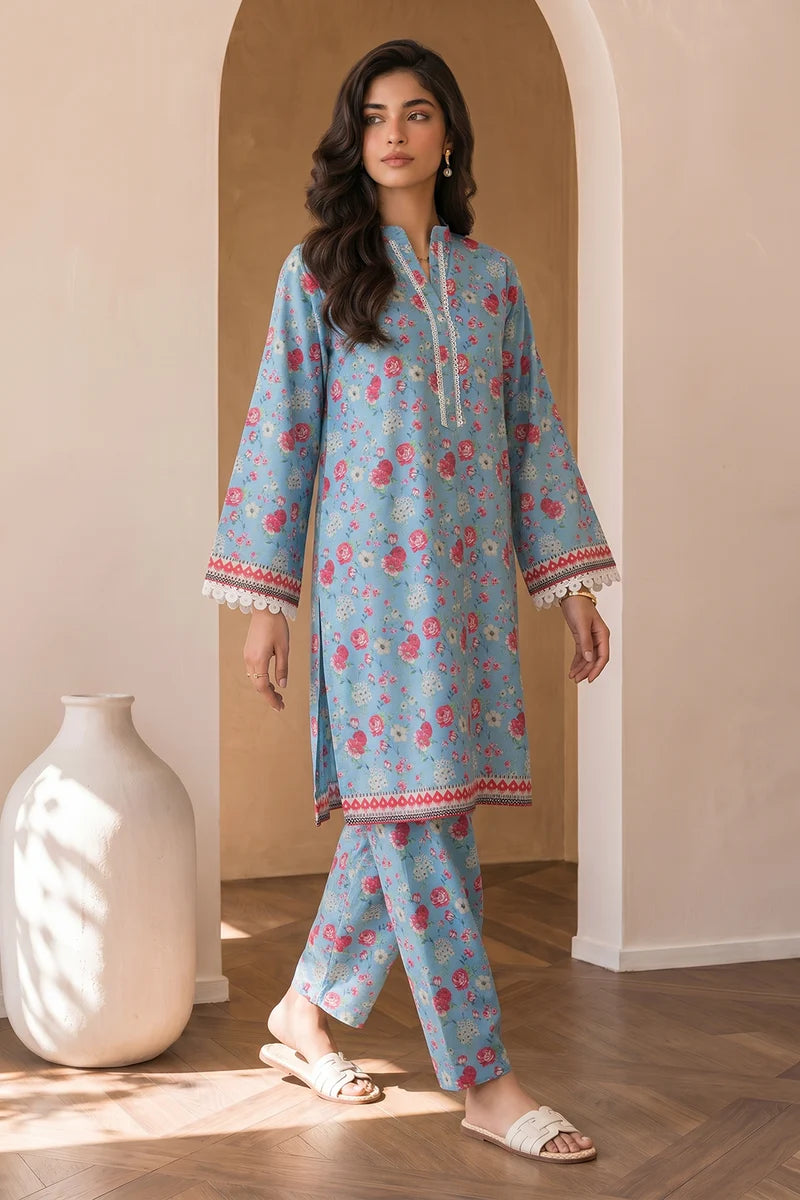 ZELLBURY | Printed Cotton 2PC Shirt Shalwar 0012