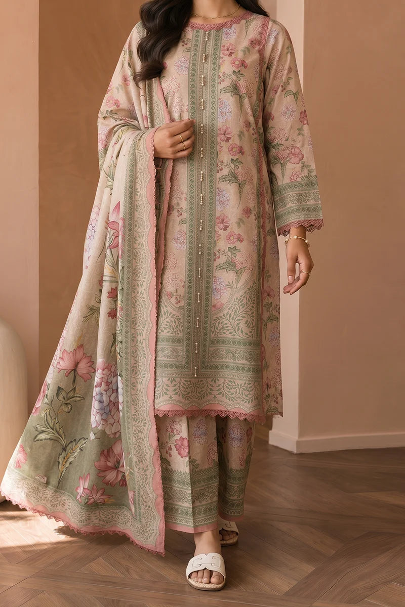 ZELLBURY | Printed Cotton 3PC 0045