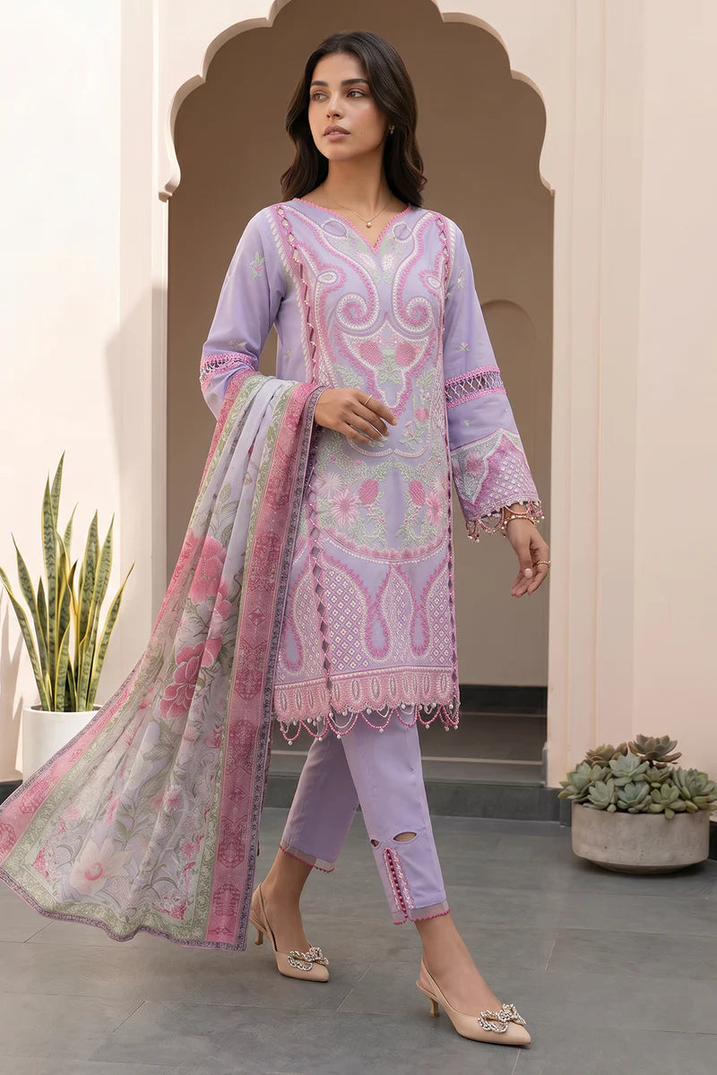 Zellbury 3PC Embroidered Shirt Shalwar Dupatta 0614