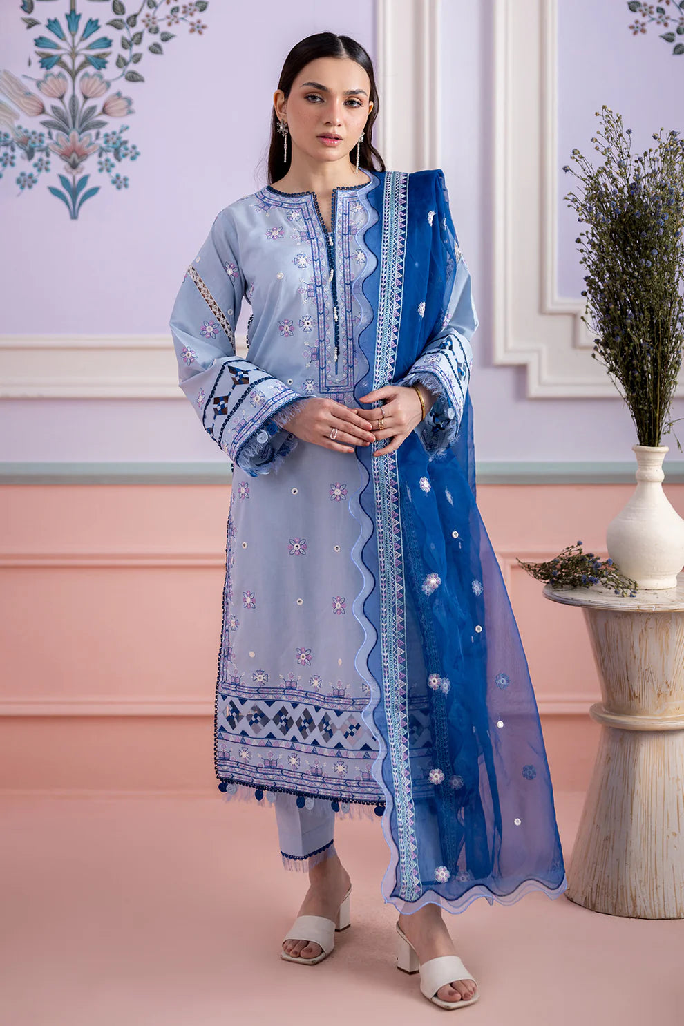 ZELLBURY Signature Embroidered Shirt Shalwar Dupatta 3PC 0618