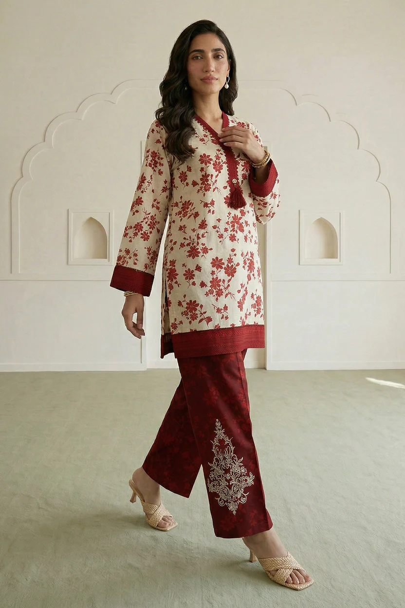 Zellbury 2PC Embroidered Shirt Shalwar 0871