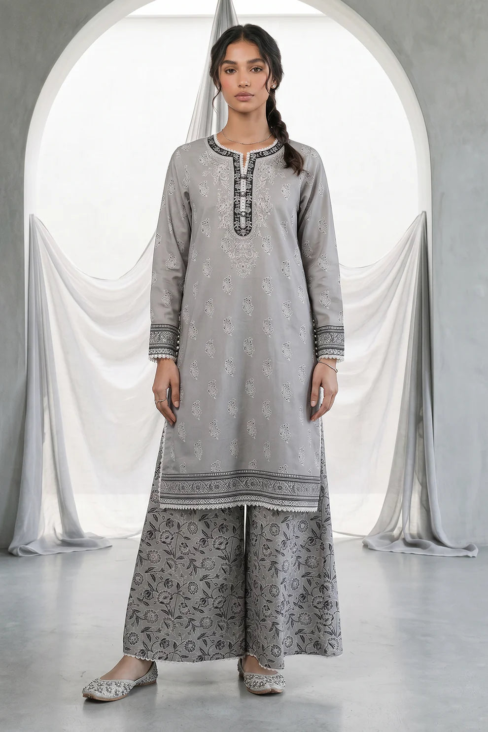 Zellbury 2PC Embroidered Shirt Shalwar 0933