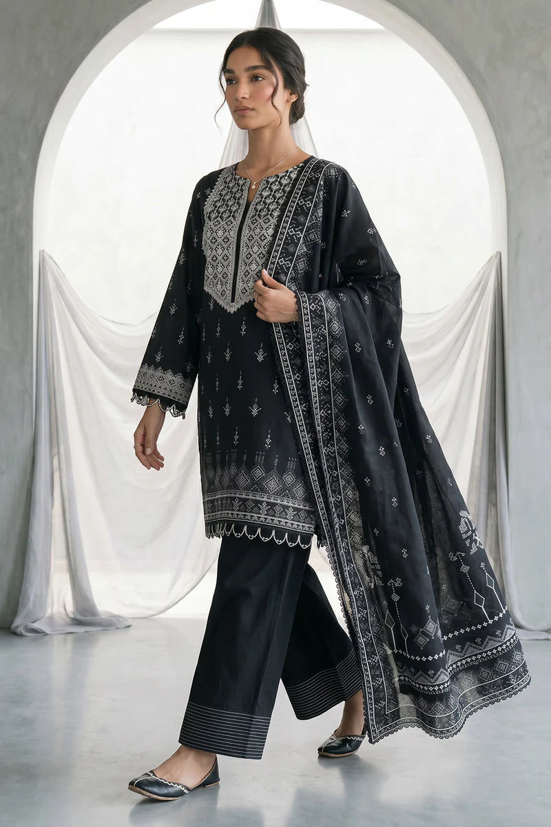 Zellbury 2PC Embroidered Shirt Dupatta 1067