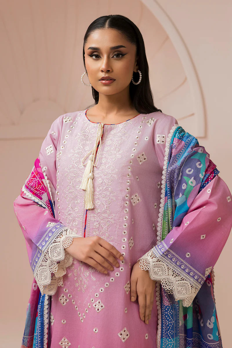 Zellbury 3PC Embroidered Shirt Shalwar Dupatta 0443