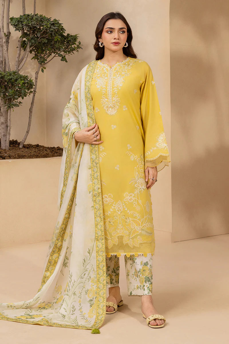 Zellbury 3PC Embroidered Shirt Shalwar Dupatta 0447
